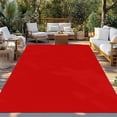 thumbnail image 2 of 6' x 9' Outdoor Rug, Christmas Red Outdoor Washable Rug Large Floor Carpet, Farmhouse Solid Red Color Modern Art Non Shedding Area Rug for Outside, Patio, RV, Porch, Deck, Balcony, Camping, 2 of 9