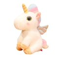 thumbnail image 1 of Muñeca de peluche con dibujos animados de unicornios de 25 cm con detalles de alas brillantes, 1 of 1