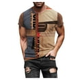 thumbnail image 5 of T-Shirt Mens Vintage Printed Short Sleeve Blouse Summer Casual Fitness Tops Tee, 5 of 12