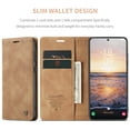 thumbnail image 5 of Feishell Slim Wallet Phone Case for Samsung Galaxy S23 6.1 inch,Premium PU Leather Magnetic Closure Folio ID Credit Card Slots Shockproof Protective Flip Kickstand Phone Cover,Brown, 5 of 11