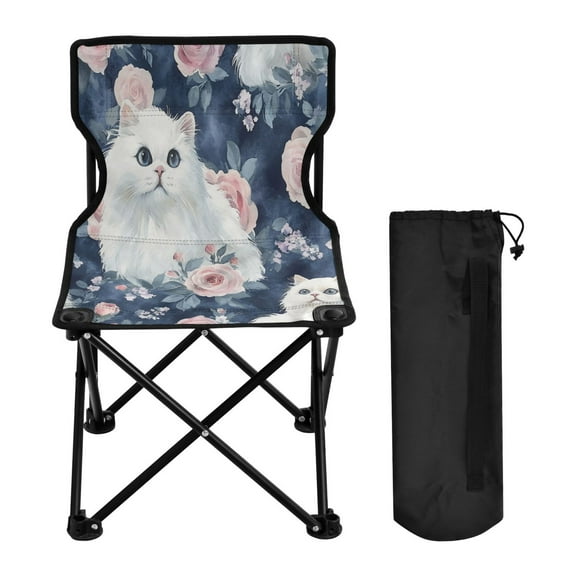 YAZAOO Camping Chairs Modern Floral Felines Pattern Folding chair