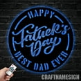 thumbnail image 4 of Craftnamesign Personalized Happy Father's Day Metal Wall Art, Custom Best Dad, 4 of 5