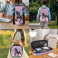 thumbnail image 3 of Bulopur Girls 17 Inch Backpack, 4 Piece Black Horse Print School Bookbag with Lunch Box, Water Bottle Holder and Pencil Case for Elementary Kids, 3 of 8