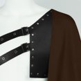 thumbnail image 7 of OJSFQUFP Mens Boys Half Shoulder Cape Cos Clothes Cloak Men Black Half Shawl,Vintage Style,Adjustable Tie,27.6" Length,for Halloween Cos Pirate, 7 of 7