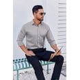 thumbnail image 3 of Coofandy Men's Muscle Fit Dress Shirts Wrinkle-Free Long Sleeve Casual Button Down Shirt, 3 of 6