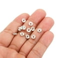 thumbnail image 4 of Unique Bargains 6mm Spacer Beads, 200pcs Bead Spacers Rhinestone Round Bulk Beads Wave for Jewelry Making Necklaces, Silver, 4 of 5
