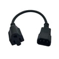 thumbnail image 1 of Cable de extensión de alimentación perfke IEC320 C14 a EE. UU. Macho a hembra, 1 of 7