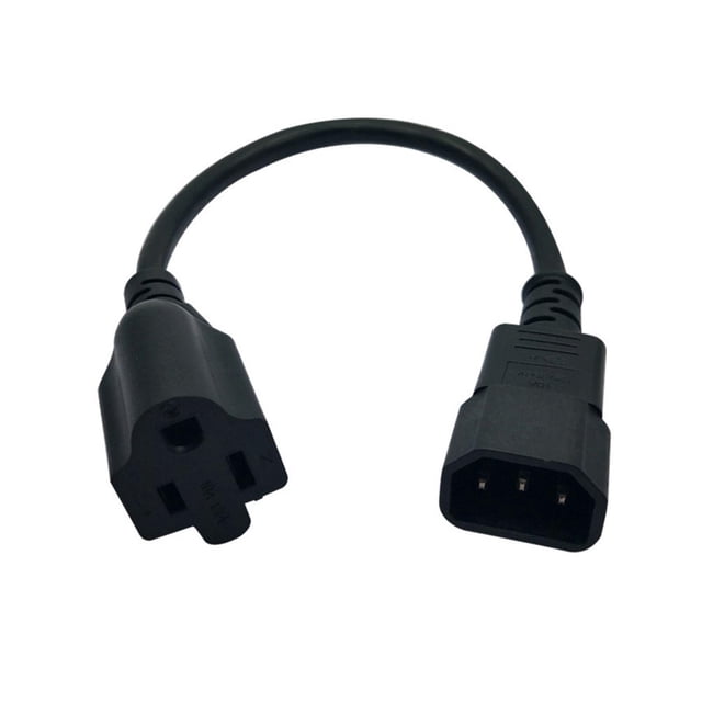 Cable de extensión de alimentación perfke IEC320 C14 a EE. UU. Macho a hembra