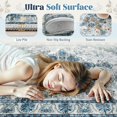 thumbnail image 2 of Alfombra MXSANYOO, lavable, vintage, floral, 240 x 300 cm, azul y gris, 2 of 8