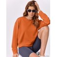 thumbnail image 6 of Pinspark Crewneck Oversized Sweatshirt for Women Soft Cropped Long Sleeve Sweat Shirt Lightweight Pullover Crop Tops Fall Travel Clothing, 6 of 6