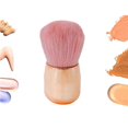 thumbnail image 4 of Pincel de maquillaje con cabeza de seta de Cepillo de polvo suelto, pincel rosa de un solo conjunto de cepillo de polvo para maquillaje en polvo, pincel de rubor para niña, cepillarse el pelo suave, 4 of 5