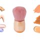 thumbnail image 4 of Pincel de maquillaje con cabeza de seta de Cepillo de polvo suelto, pincel rosa de un solo conjunto de cepillo de polvo para maquillaje en polvo, pincel de rubor para niña, cepillarse el pelo suave, 4 of 5