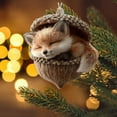 thumbnail image 2 of Kumdkd Resin Forest Animal Ornaments, Hazelnut Sleeping Critters Christmas Tree Decor Set with Fox, Owl, Bunny, Hedgehog, Woodland Theme Holiday Decoration for Nature Lovers, 3.14 Inch, 2 of 2