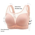 thumbnail image 3 of Bigersell Push up Bra On Sale Women's Solid Color Underwire Oversized Gathering Underwear Daily Bra Sports Bra Style F-1108 Pinks XL, 3 of 5