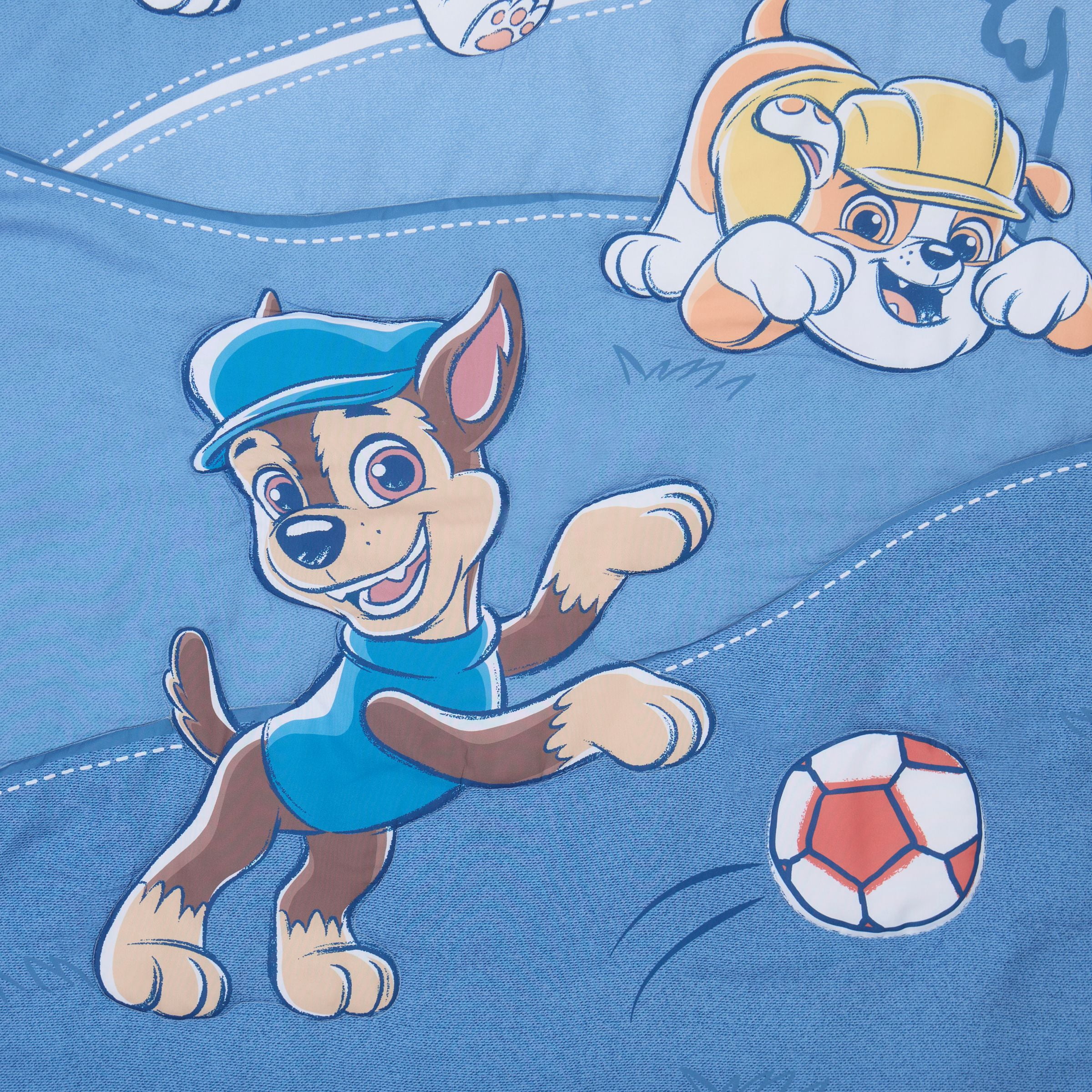 Paw Patrol 3-Piece Toddler Bedding Set, Pups at Play, Toddler Bed, Blue