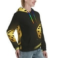 thumbnail image 6 of Fotbe Golden Dice Pattern Womens Long Sleeve Hoodie, Pullover Hooded Sweatshirt, Kangaroo Pocket Hoodie with Eye-catching Drawstrings-Medium, 6 of 7