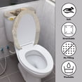 thumbnail image 3 of HELLHERO Toilet Lid Cover Set Pack of 2 U-Shaped Keep Dust Stain Holiday Dressing Cat and Daisy Pattern, 3 of 8