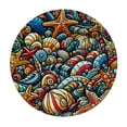 thumbnail image 2 of PIKWEEK  Round Tablecloth,Starfishes Shells Stones Indoor &amp; Outdoor Table Cover for Christmas, Thanksgiving, Event,Fits Tables, 2 of 7