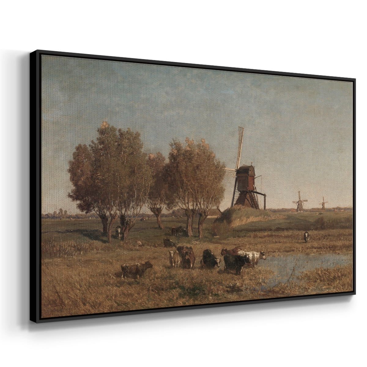 Vintage Landscape-CDII By Wexford Home Framed in Black Wood Gallery Wrapped Canvas 17 in. x 25 in.