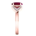 thumbnail image 2 of AoneJewelry 1.40 Carat Ruby & Heart Shape Diamond Gemstone Ring In 14K Rose Gold, 2 of 6