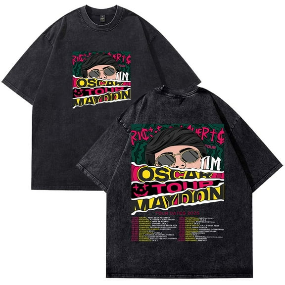 Oscar Maydon Tour 2025 Merch T-Shirt Cotton Wash Tee Women Men Short Sleeve Crewneck Tee