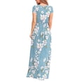 thumbnail image 4 of Vestido suelto de manga corta para mujer (vestido informal largo con bolsillos), 4 of 5