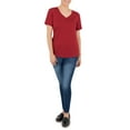 thumbnail image 3 of Time and Tru Women's V-Neck Tee, 3 of 6