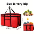 thumbnail image 2 of Red  Food Delivery Bag,1pc Insulated Food Delivery Bag for Pizza Delivery, Grocery- Cooler Bag, Food Warmers for Parties, Catering Supplies for Doordash, Thermal Bags for Cold And Hot Food Carrier, 2 of 9
