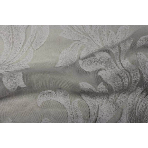STERLING Lace Fabric, 55 Inch. in Width, Sample 3x3 Inch / White