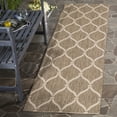 thumbnail image 2 of SAFAVIEH Courtyard Linnet Geometric Indoor/Outdoor Runner Rug, Brown/Beige, 2'4" x 12', 2 of 9