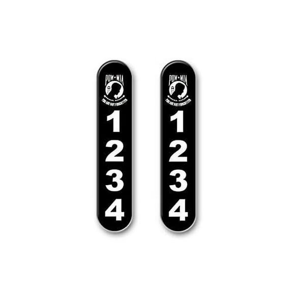Curb-N-Sign 2 Highly Reflective Home Mailbox Address Number Plaques … (POW MIA)
