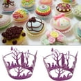 thumbnail image 3 of WHAMVOX Purple Paper Cupcake Wrappers for Elegant Wedding Birthday Party Decoration 50pcs, 3 of 8