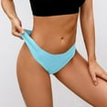 thumbnail image 2 of B91xZ Culottes Bikini pour Femmes en Microfibre Extensible Taille Basse, Bleu Clair, 2 of 4