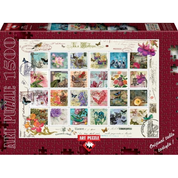 Stamp Collage 1500 Piece Puzzle