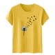 thumbnail image 4 of Fiudx Ofertas Flash Del Día Blusa de Manga Corta con Estampado de Moda para Mujer, Divertida Camiseta con Cuello Redondo, 4 of 5