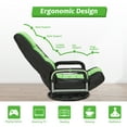 thumbnail image 5 of Avocahom Swivel Gaming Floor Chair w/ Armrest Handles, No Assembly gaming chair rocker, Folding Reclining Sofa w/6 Position Adjustable Backrest for Video Games, Watching TV, Reading,Green, 5 of 9