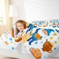 thumbnail image 4 of Feelyou Cute Hanukkah Gnome Queen Comforter Set for Teen, Winter Xmas Snowflake Bedding Sets, Happy Chanukah Reversible Bedding Comforter Set, Breathable Home Decor, 3-Piece, 4 of 8