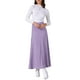 thumbnail image 2 of Falda Maxi Casual Ligera Acampanada de Cintura Alta INSPIRE CHIC para Mujeres S Púrpura, 2 of 6