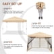 thumbnail image 4 of Yeshouse Carpa plegable de 3 x 3 m, toldo impermeable para exteriores con malla, refugio portátil para acampar, patio, picnic, fiestas, terraza y eventos en el jardín, 4 of 6