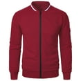 thumbnail image 2 of pstuiky Camisas de manga larga de invierno para hombre, Chaqueta de manga larga con cuello alto y cremallera de color liso para hombre Tops casuales para hombres l, 2 of 4