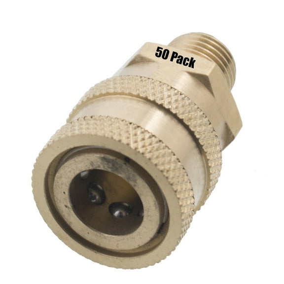 (50) 1/4" MPT Male Brass Socket Quick Connect Coupler for Pressure Washer Nozzle