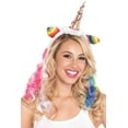 thumbnail image 3 of Gold Unicorn Horn Headband with Rainbow Wig Mane, 3 of 3