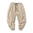 thumbnail image 4 of WOYY Boys Baggy Pants Loose Fit Trousers Kids Elastic Waist Joggers, Sizes 2-14, Khaki, 4 of 5