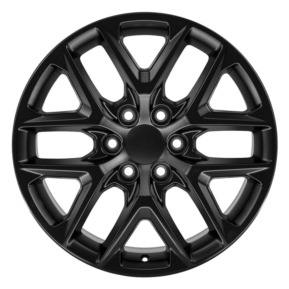 OE Wheels CV62 20 Inch Rims Fit Silverado 1500 Style 6x139.7 20x9 Satin Black - Hollander 14078 (Set of 4)