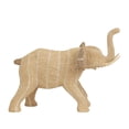 thumbnail image 6 of 9" x 11" Beige Polystone Elephant Sculpture, by DecMode, 6 of 8