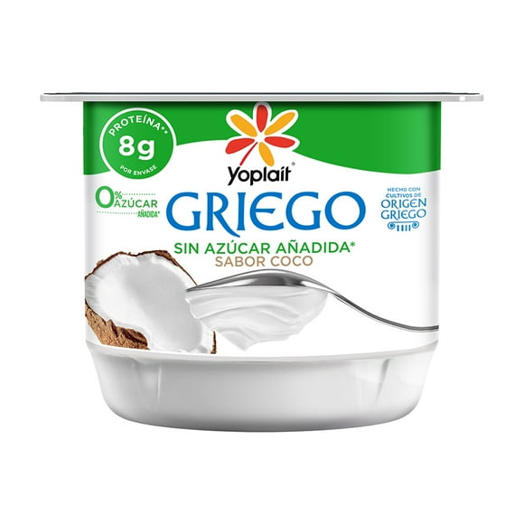 Yoghurt Yoplait Griego coco sin azúcar, bajo en grasa 145 g