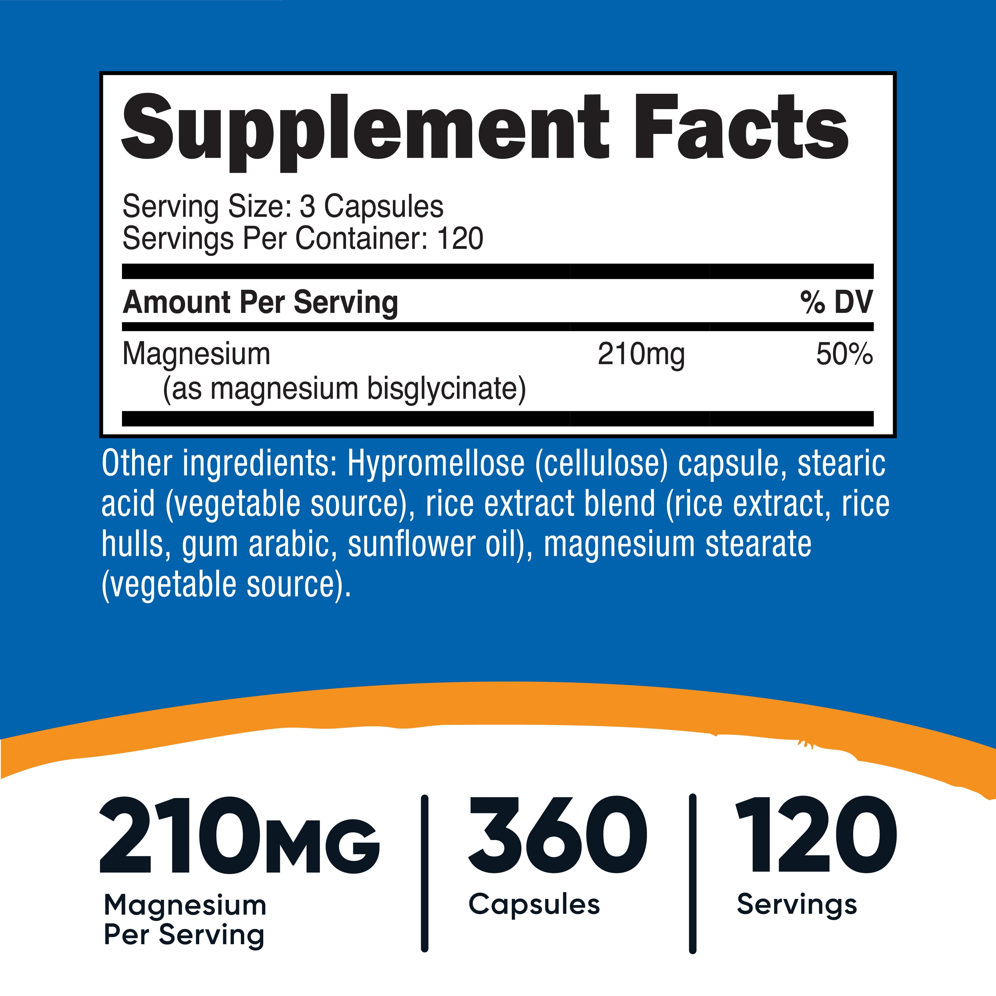 Nutricost Magnesium Glycinate Capsules (360 Capsules, 210 mg Magnesium Glycinate Per Serving) - Magnesium Glycinate Supplement for Gentle Absorption
