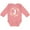 Mauve, variant on Monogram Letter J Floral Rose Wreath Girls Long Sleeve Baby Bodysuit