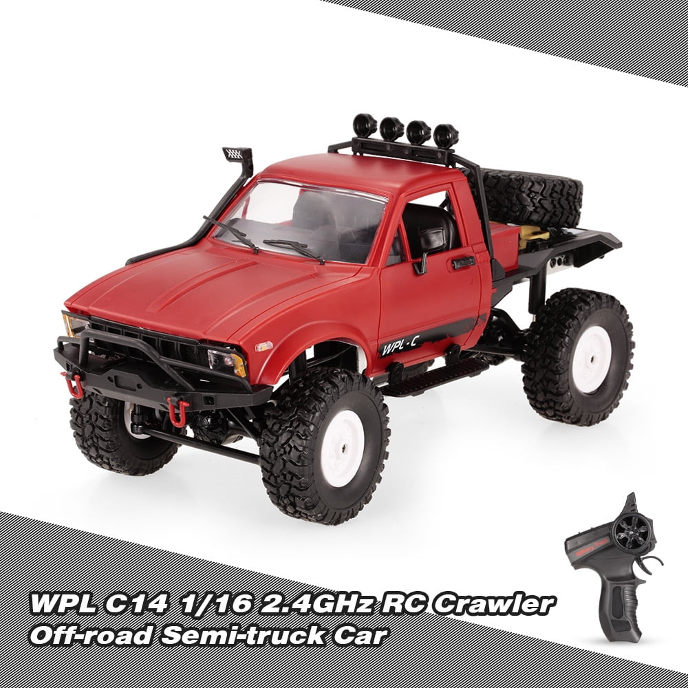WPL C14 1/16 2.4GHz 4WD RC Crawler Off-road Semi-truck Car with Headlight RTR - Walmart.com