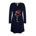 thumbnail image 3 of CEHVOM Robe Longue de Noël Aguichant pour Femmes avec Imprimé Verre de Vin, 3 of 3